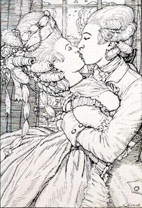 The Kiss. Illustration To The Book Of The Marquise — Konstantin Andreevic Somov