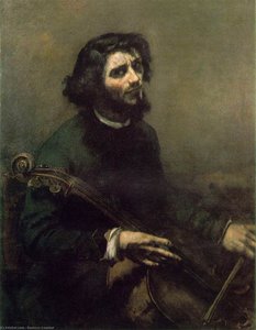 Selbstporträt (der Cellist) — Gustave Courbet