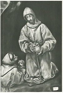 St Francis And Brother Leo Meditating On Death — El Greco