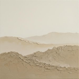 Monolithische Stille: Eine Skulpturale Studie Aus Ätherischem Sand Und Zeitlosen Horizonten
