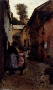 A Street In Newlyn — Elizabeth Adela Stanhope Forbes