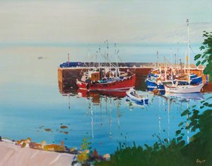 Fishing Boats, Carradale — Norman Edgar
