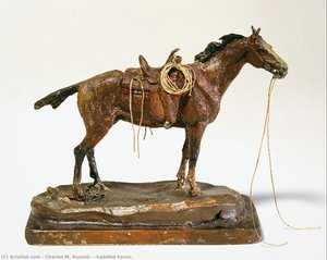[gesatteltes Pferd] — Charles Marion Russell