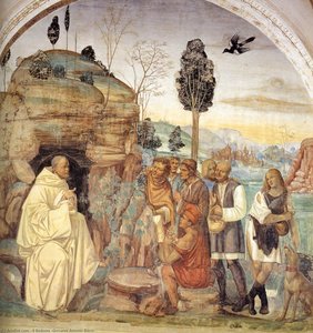 Life Of St Benedict, Scene 7: Benedict Instructs The Peasants — Il Sodoma (giovanni Antonio Bazzi)