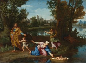 Moses Cast Into The Nile — Nicolas Colombel