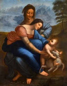 Meryem Ana Ve Çocuk İsa Ile Aziz Anne — Leonardo Da Vinci