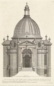 Design For A Domed Garden Pavilion At Wrest Park, Silsoe, For The Duke Of Kent: Elevation — Thomas Archer (1668-1743)