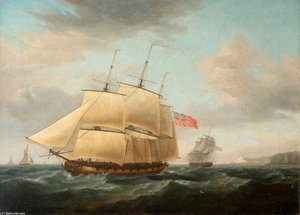 Hm Frigate 'achates' Off Dover — Thomas Whitcombe