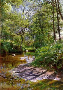 A River Landscape — Peder Mørk Mønsted