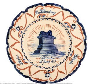 Napoleonic War Dutch Plateelbakkerij Delft Commemorative Plate Iii — Delft Pottery Factory