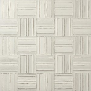 Monolithic Ivory Relief: A Sculptural Study In Rhythmic Geometric Serenity — David Moreau