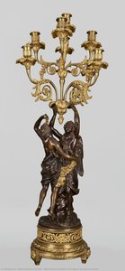 Eight-branch Candelabra With Figures Of Cupid And Psyche — Étienne Maurice Falconet