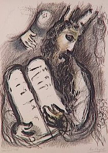 Moses Mit Den Tafeln Der Gesetzgebung — Marc Chagall