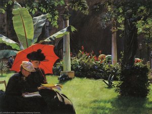 Afternoon In The Cluny Gardens, Paris — Charles Courtney Curran