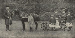 The Queen At Osborne With Attendant And Group Of Children From — Edward John Hughes
