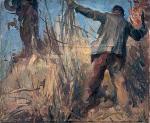 A Man Hedging — Harry Becker