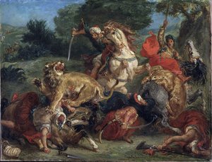 Chasse Au Lion — Eugène Delacroix