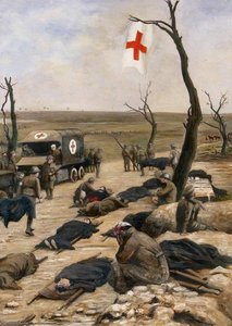First World War An Advanced Dressing Station By The Roadside — Francis James Barraud