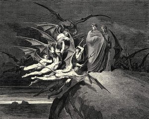 El Infierno, Canto 21, Línea 70. «no Os Exaltéis» — Paul Gustave Doré