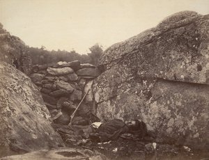 Home Of A Rebel Sharpshooter, Gettysburg From Gardner's Photographic Sketchbook Of The War, — Alexander Gardner