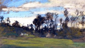 The Meadow Lined With Trees — Claude Monet