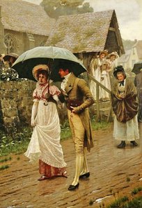 A Wet Sunday Morning — Edmund Blair Leighton