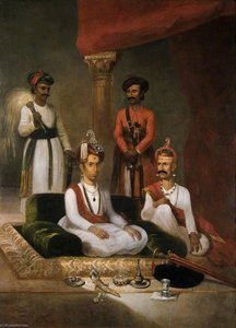 Madhu Rao Narayan, The Maratha Peshwa With Nana Fadnavis And Attendants — James Wales