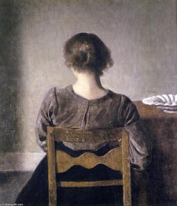 Young Lady, Resting'''' — Vilhelm Hammershøi