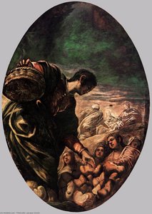 Elisha Multiplica Il Pane — Jacopo Tintoretto