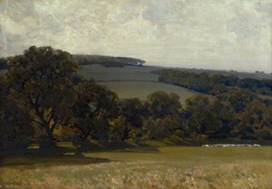 Evening In The Cotswolds — Alfred East
