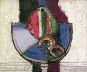 Still Life With Watermelons And Shrimp — Alfred Henry Maurer