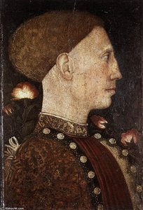 Portrait Of Leonello D Este. Tempera On Wood. 28 X 19 Cm. Accademia Carrara, Bergamo, Italy — Pisanello