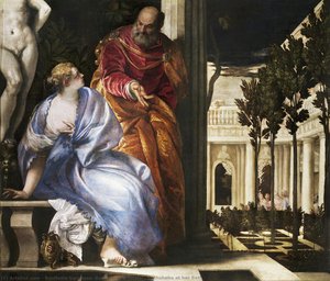 Bathsheba Ved Badet — Bonifazio Veronese