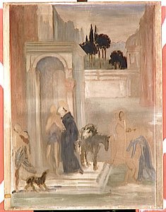 Saint François Und Ein Leprakind — Gustave Moreau