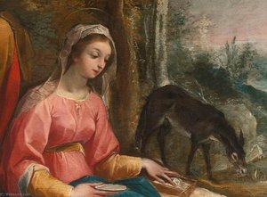 Rest On The Flight Into Egypt (detail) — Guiseppe Cesari Dit Le Cavalier D'arpin