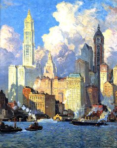 Hudson River Waterfront — Colin Campbell Cooper