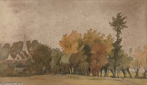 View Across The Field To The Church — James Stark