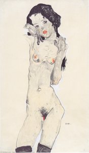Girl With Black Hair — Egon Schiele