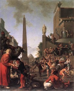 Joseph Selling Wheat To The People — Bartholomeus Breenbergh