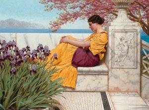 Under The Blossom That Hangs On The Bough — R.b.a John William Godward