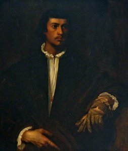 A Gentleman Holding A Glove (after Titian) — John Henry Lorimer