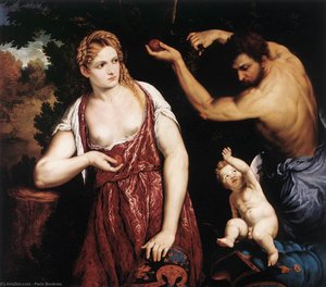 Venus And Mars With Cupid — Pariz Bordone