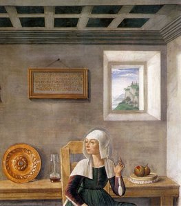 Verkündigung Des Todes An Die Heilige Fina (detail) — Domenico Ghirlandaio