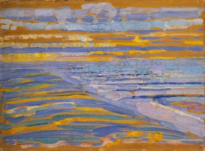 View From The Dunes With Beach And Piers, Domburg — Piet Mondrian