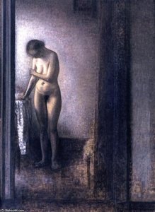 Standing Female Nude — Vilhelm (hammershøi)hammershoi