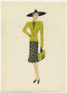 Woman In A Chartruese Coat — Lucie Ritter Marcus
