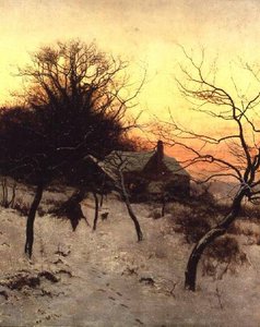 Mid-winter At Abinger Hammer — Edward Wilkins Waite
