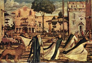 St Jerome And The Lion (detail) — Vittore Carpaccio