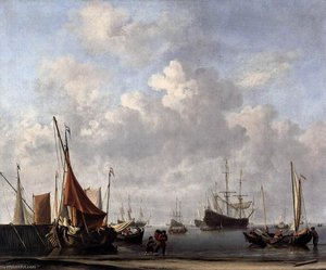 Entrance To A Dutch Port — Willem Van De Velde The Younger
