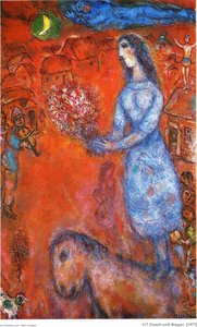 Prometida Con Ramo — Marc Chagall
